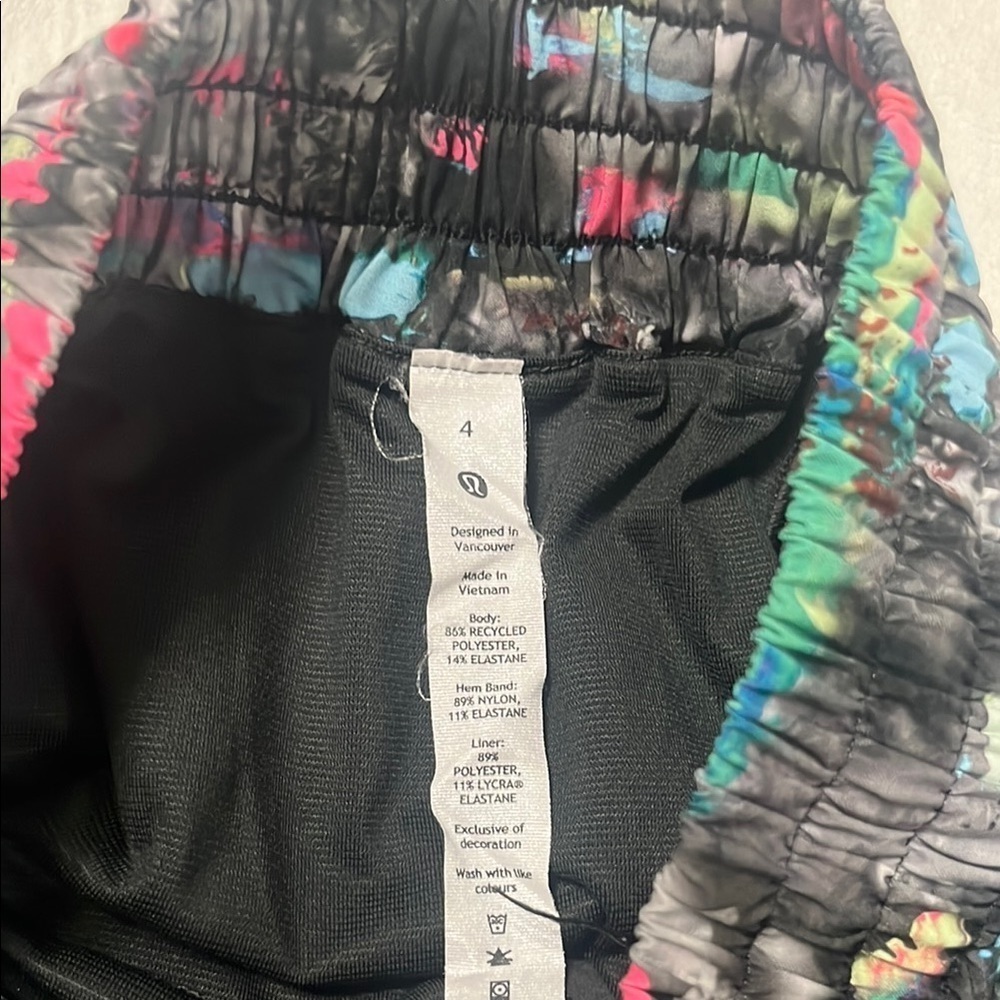 Lululemon Athletica Black and Green Athletic Shorts - Picture 7 of 8